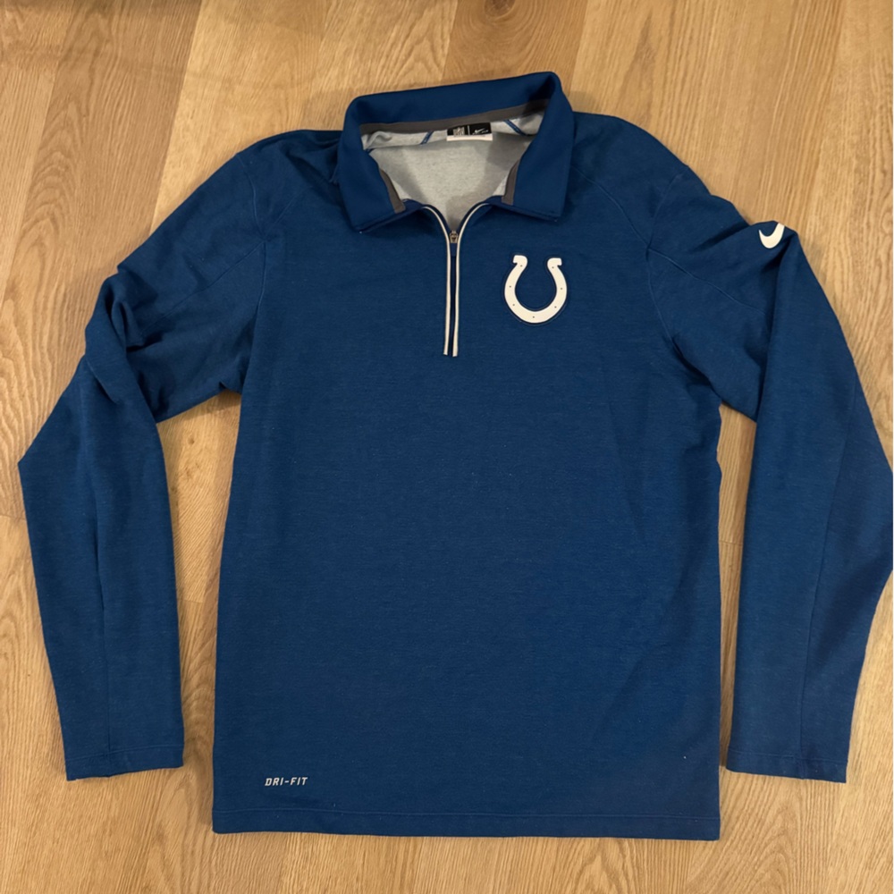 Nike NFL Indiana Colts Blue Long Sleeve Quarter-Zip Top